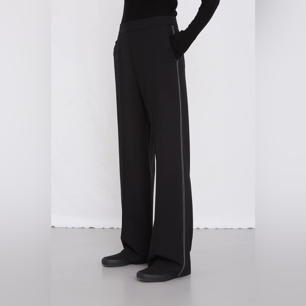 GAUCHERE BLACK LIGHT WOOL TROUSERS